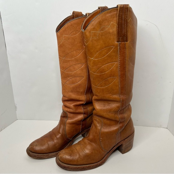 Frye Shoes - Vintage 1970’s Frye Leather Tall Campus Boots
